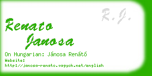 renato janosa business card