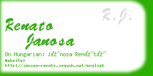 renato janosa business card